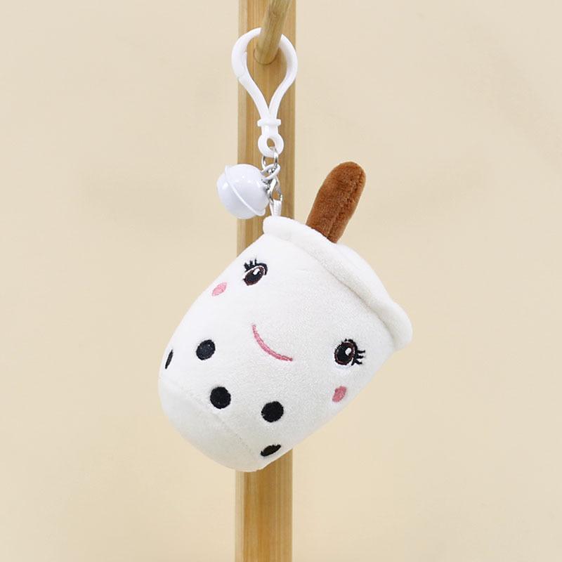 Plush Endearing Milk Tea Cup Keychain Doll Ideal For Bags And Holders Key