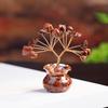 Car Dashboard Tree Of Life Prosperity Crystal Decor With Natural Gemstone For Office And Home