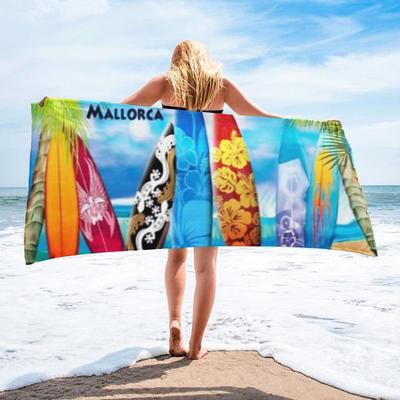 Strandtuch aus ultrafeiner Faser, saugfähiges Strandtuch für Erwachsene, Badetuch