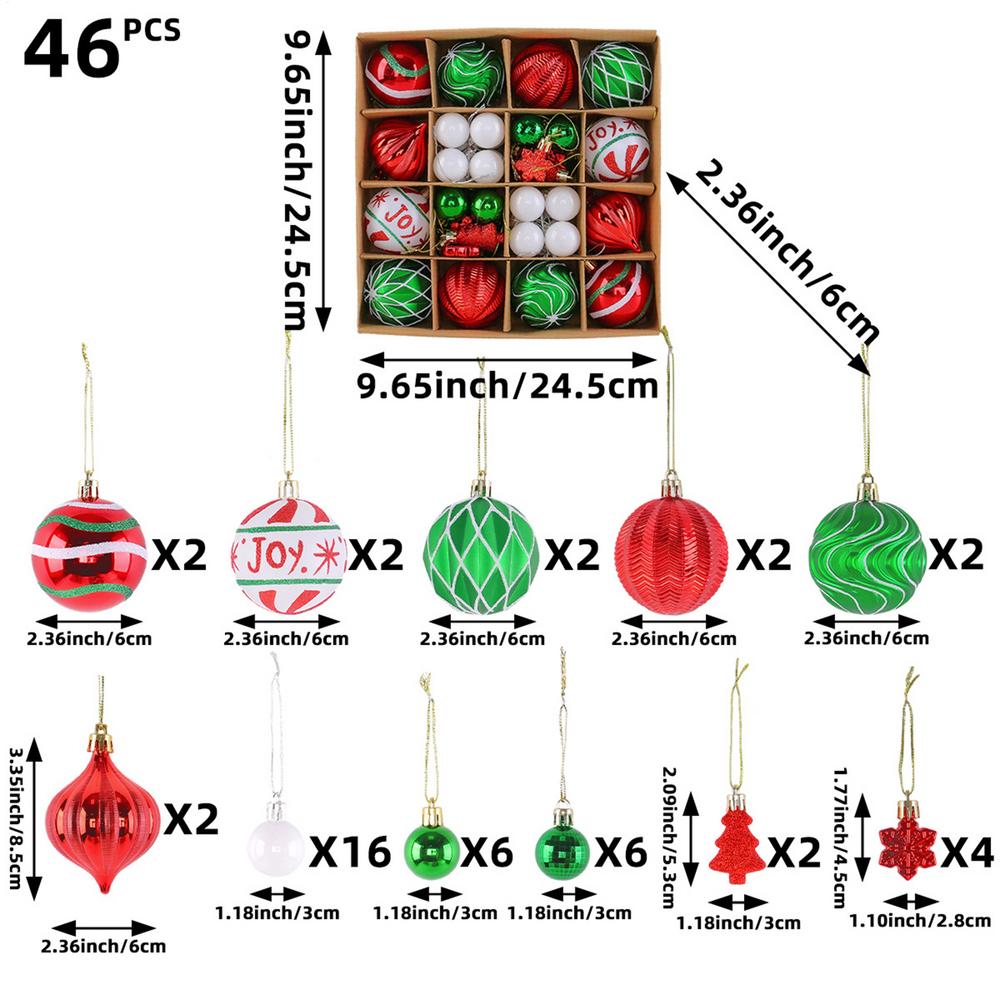 Рождественский шар Елочные украшения Шары для украшения дома Хэллоуин Новый год 2026 Navidad Подвески Шары Аксессуары 6cm