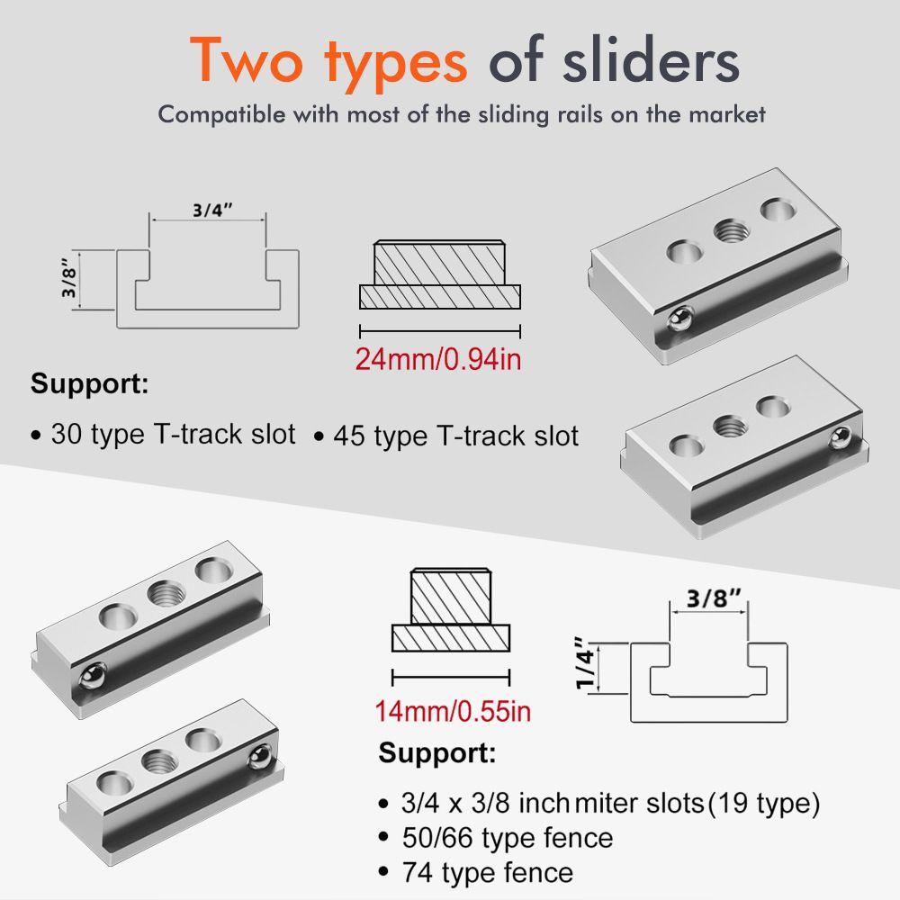 Aluminum Alloy Table Saw Gauge Adjustable Thin Rip Jig Guide Durable Digital Dial Indicator