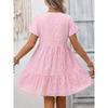 2026 Summer New Women's V-neck Loose Casual Short-sleeve Plaid Dress