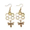 Orecchini Pendenti Ape Favo Componenti Gioielli Minimalisti Dimensioni Orecchino 18x19mm QE004