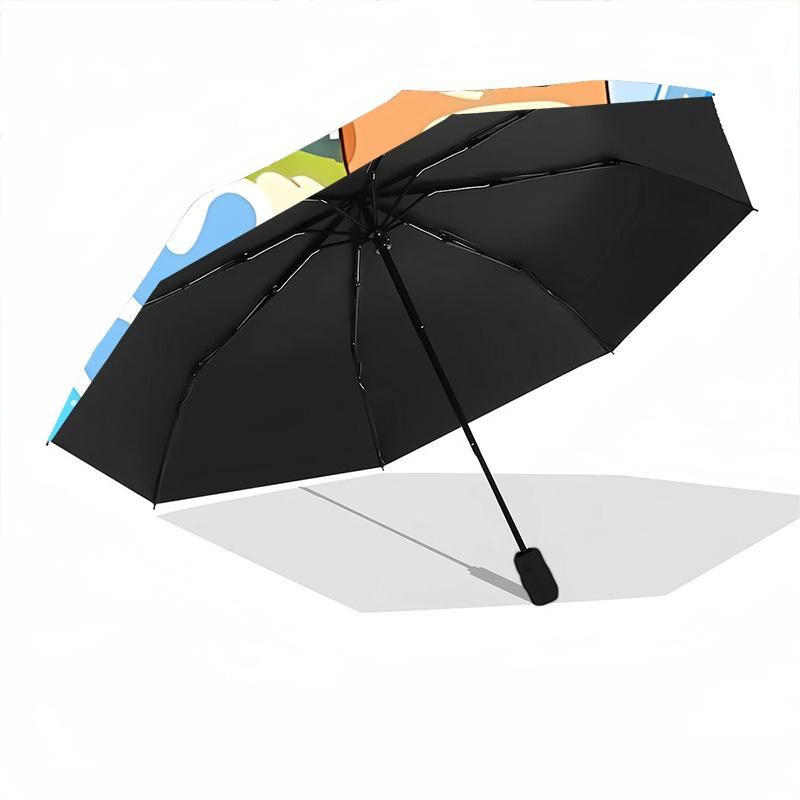 1pc Bluey Open/Close Folding Umbrella - Raining Gear for Travel Umbrella, All- Portable Umbrella for & Men 8-Rib yy251229044
