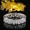 Wholesale Eternity Band Promise ring 925 Sterling silver Diamond cz Engagement Wedding Rings for women Men Finger Party Jewelry