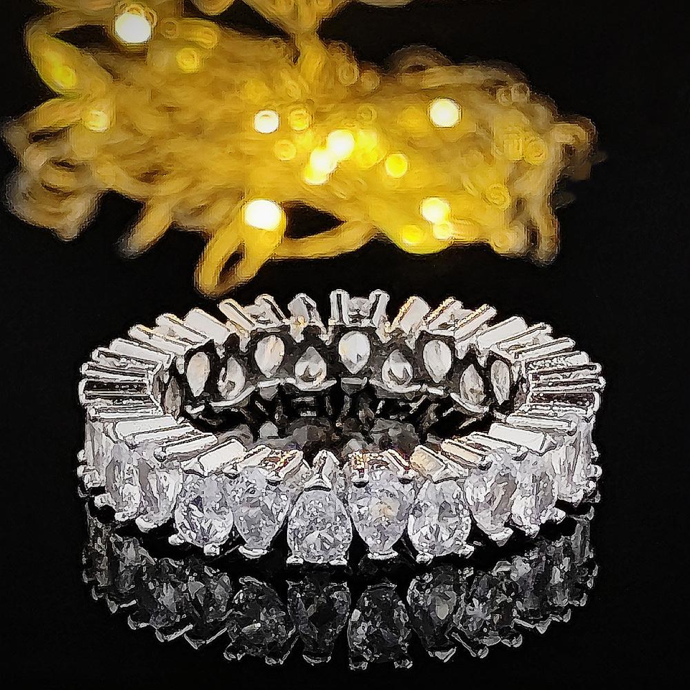 Wholesale Eternity Band Promise ring 925 Sterling silver Diamond cz Engagement Wedding Rings for women Men Finger Party Jewelry