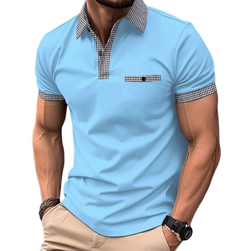 Men's Shirts Short Sleeve Patchwork Shirt Summer Casual Turn-down Collar Shirts Beach Vacation Style Shirts