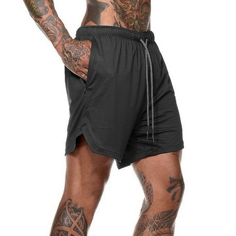 Men's Gym Fitness Bodybuilding Jogging Sport Shorts Casual Pants With Secure Pockets For Enhanced Convenience