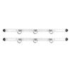 Pair of 23.6in Aluminium L Tracks with 6pcs Single Stud Fitting Round Ring for Truck Beds Trailers Cargo Tie Down