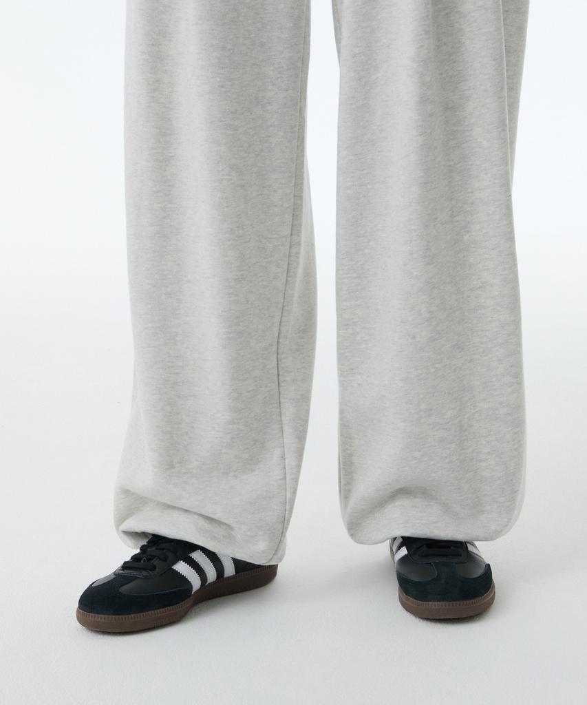 MUSINSA STANDARD WOMAN Women'S Deep Tuck Variable Wide Lounge Sweatpants [Melange Light Grey]