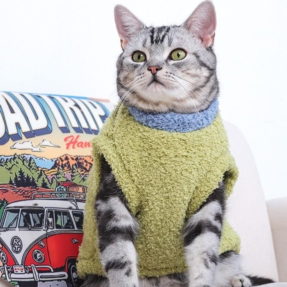 Thickened Cat Warm Clothes Velvet Dog Pullover Vest Fashion Pet Vest Coat For Cats