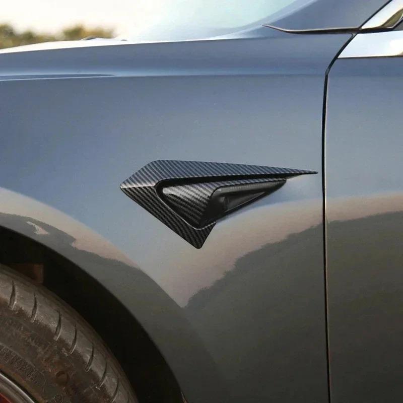 Car Side Camera Protection Cover for Tesla Model 3 Body Kit ABS Carbon Fiber Decoration Sticker Car Modification Accessories