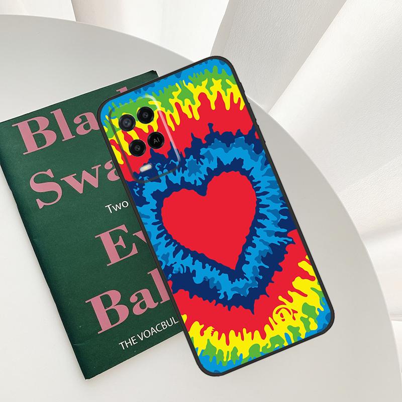 

Heart Tie Dye Case For Oppo A96 A76 A16 A15 A17 A52 A72 A54S A57S A58 A78 A98 A57 A77 A54 A74 A94 Cover OPPO A57s