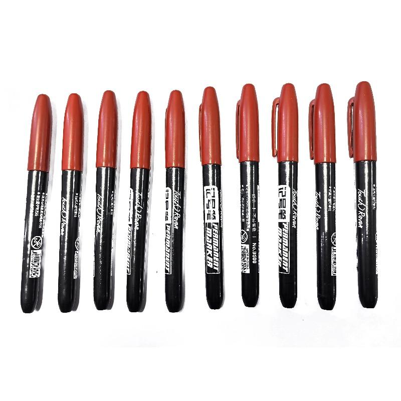 6 PCS Permanent Marker Pen Manga Drawing Markers Black Blue Red Waterproof Ink Sketch Pens Stationery Art School Supplies