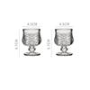 2pcs Sets 50ml Red Wine Cup Luxury Diamond Carved Wine Glass Butterfly Pattern Cocktail Glass Shot Glass Short Footed Wine Mug