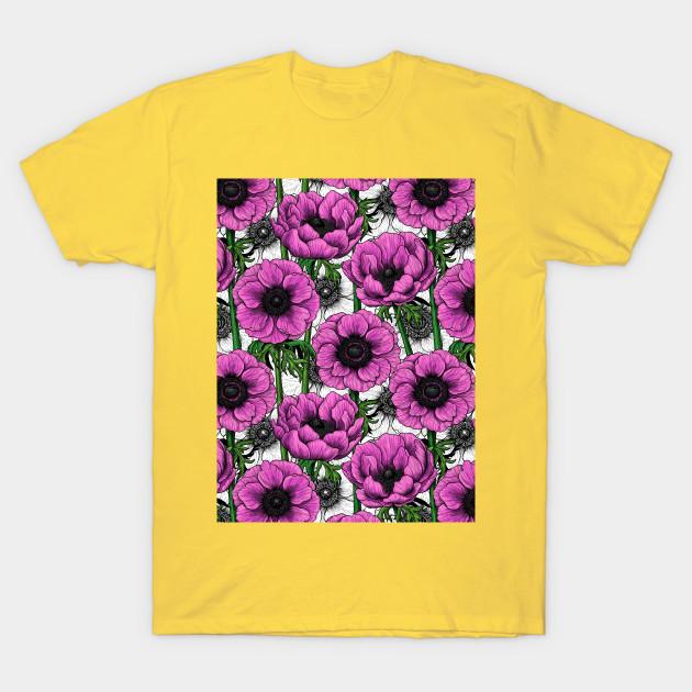 

Unisex Fashion TShirt Pink Anemone Garden Print TShirt Plus Size S-5XL T-Shirt 100%Cotton Tops O Neck Short Sleeve Tees XXL жовтий