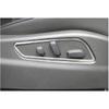For Cadillac XT6 - 2pc Button Frame Trim Steel Silver Seat Adjust Handle