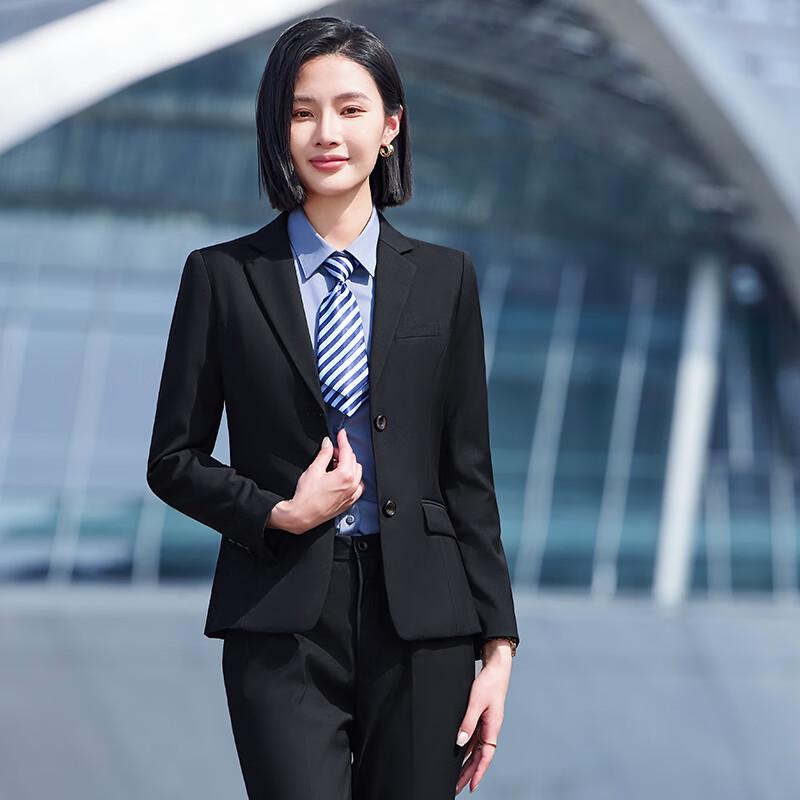 Women's Professional Double-Breasted Long Sleeve Suit Set
