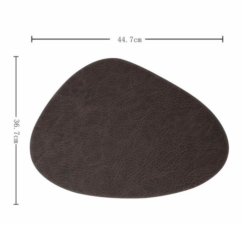 Trendy Irregular PU Leather Placemat And Coaster Waterproof And Oil-Proof Table Mats Western Restaurant Heat-Insulating Mats