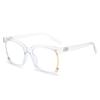 Large Frame Flat Glasses, Personalized Rainbow-Colored Glasses Frame, Can Be Equipped With Myopia Glasses, Glasses Frame