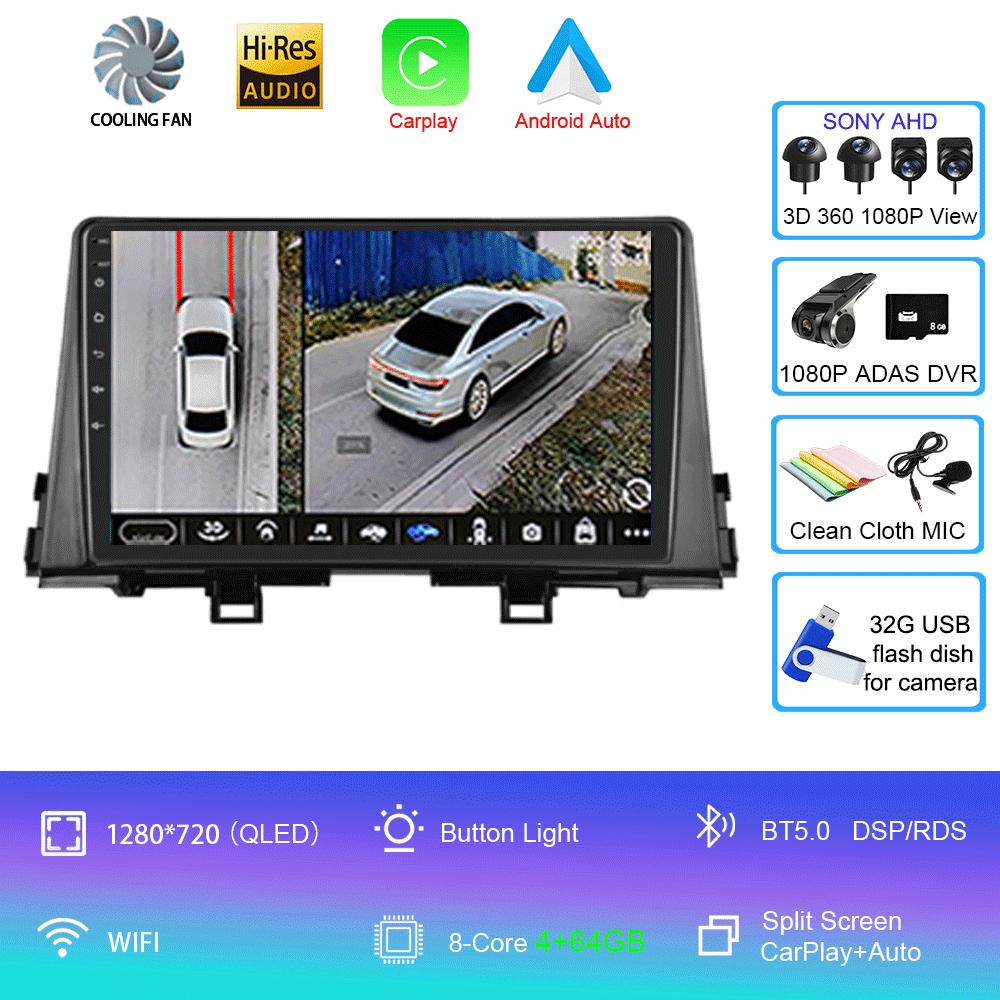 Android 14 For KIA PICANTO Morning K 2016 -2019 Car Radio Autoradio Multimedia Player Navigation Stereo Wireless Carplay WIFI+4G