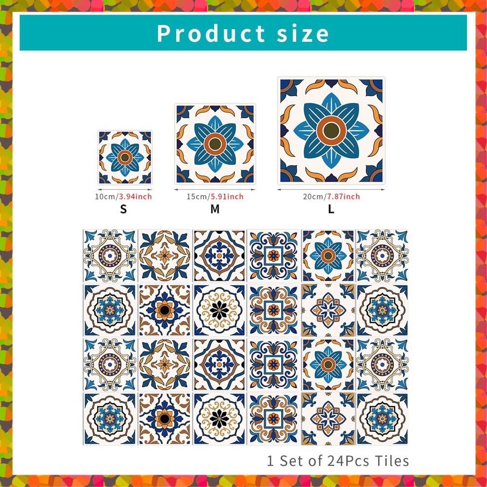 Promotion! 24PCS Self-Adhesive Anti-Oil Sticker Kitchen Stove High Temperature Tile Cabinet Waterproof Wall Sticker