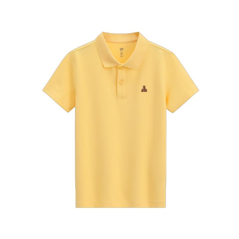GAP Boys' Embroidered Bear Short Sleeve Polo Shirt