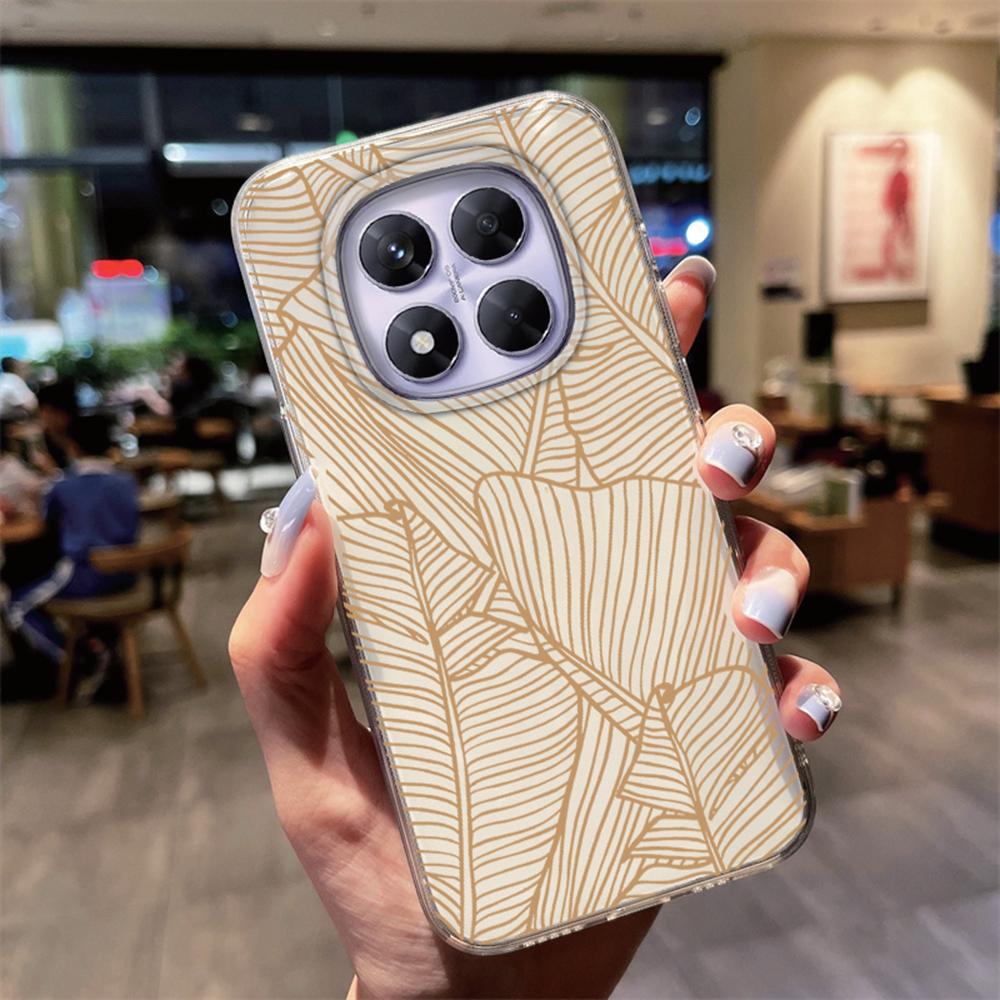 Colorful Floral Korean INS Style Clear Phone Case For Xiaomi Redmi Note 15 14 Pro 15C 14C Protection Soft TPU Transparent Cover