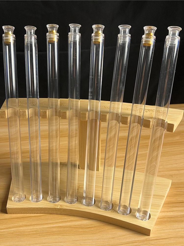 Bamboo 8-Hole Incense Tube Display Stand and Holder