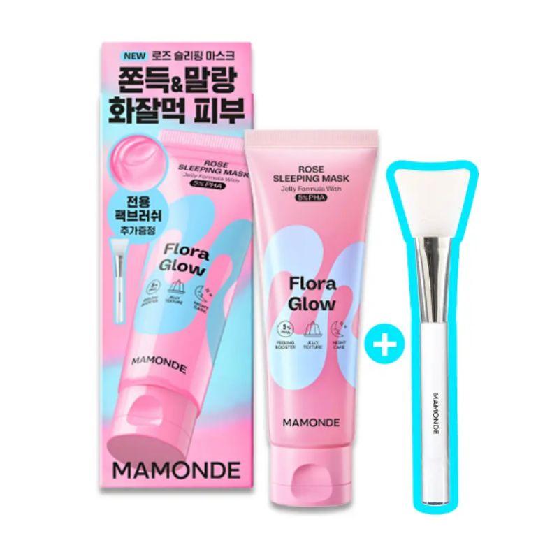 Mamonde Rose PHA Sleeping Mask 80ml Set (+Pack Brush)