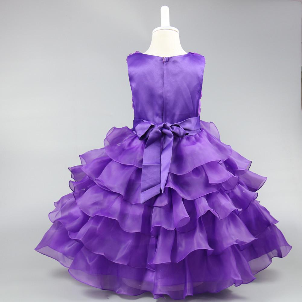 Popular European and American Flower Girl Tulle Cake Dress - Girls' Princess and First Birthday Dress