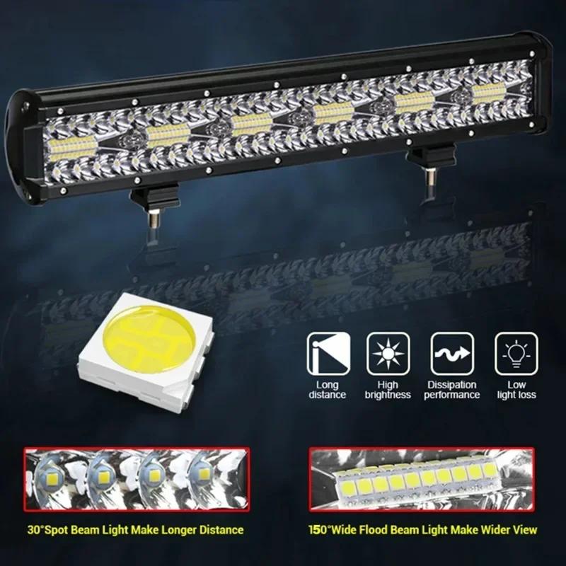 4-7 Inch Aluminum Shell Road LED Bar 12V 24V Combo LED Light Bar/Work Light for Car Jeep Truck Suv 4x4 Atv Lightbar Headlight