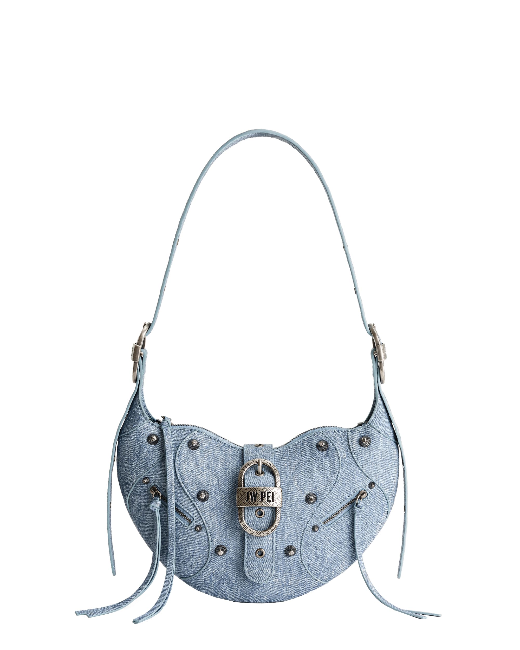 

Джинсова сумка Tessa Embossed Shoulder [JW PEI]. джинсовий синього кольору