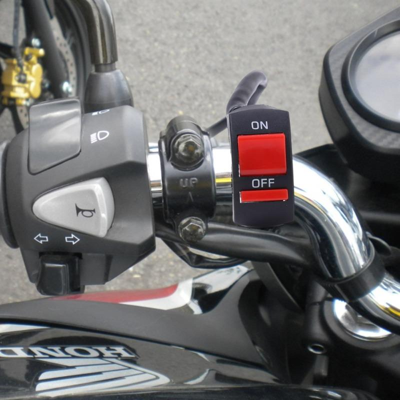 Motorrad-Lenker-Not-Aus-Schalter, Ein-/Ausschalter für Motorrad- und E-Bike-Scheinwerfer/Blinker, universeller Bedienknopf, 12 V, DIY