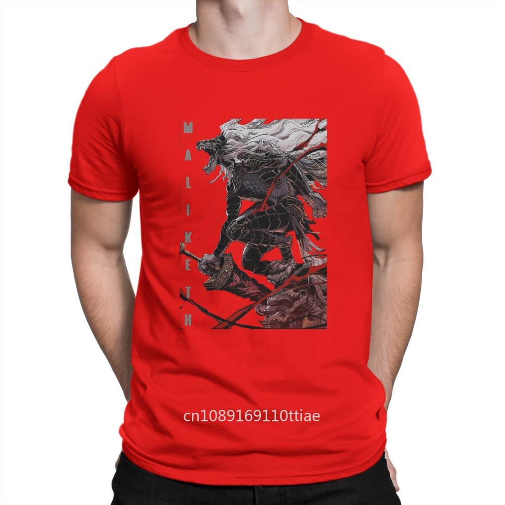 Casual Maliketh Monster T-Shirt Crewneck Cotton T Shirt DARK SOULS Short Sleeve Tees Graphic Clothing Unisex