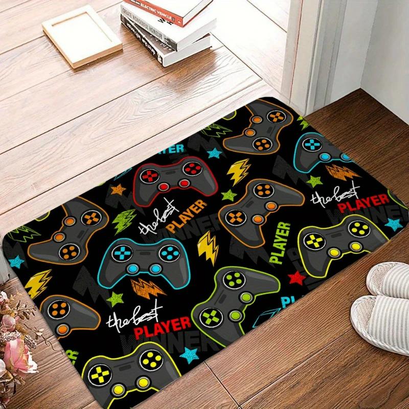 Gamepad Pattern Carpet for Living Room Bathroom Decoration Non-Slip Game Controller Large Area Rug Bedroom Play Room Floor Mat