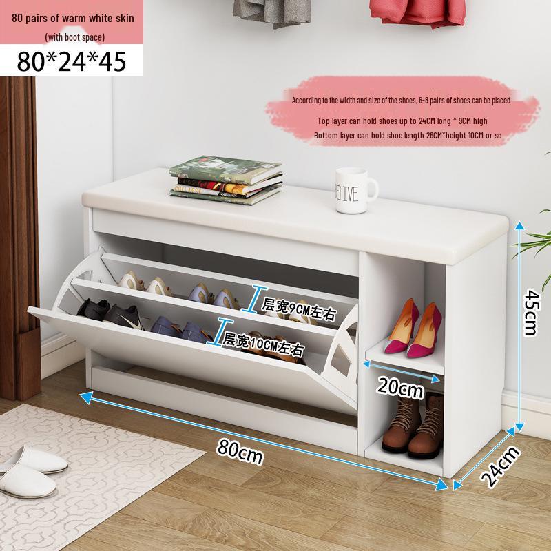 Flip-Top Shoe Cabinet & Bench: Multi-Functional Entryway Shoe Storage and Sofa Stool