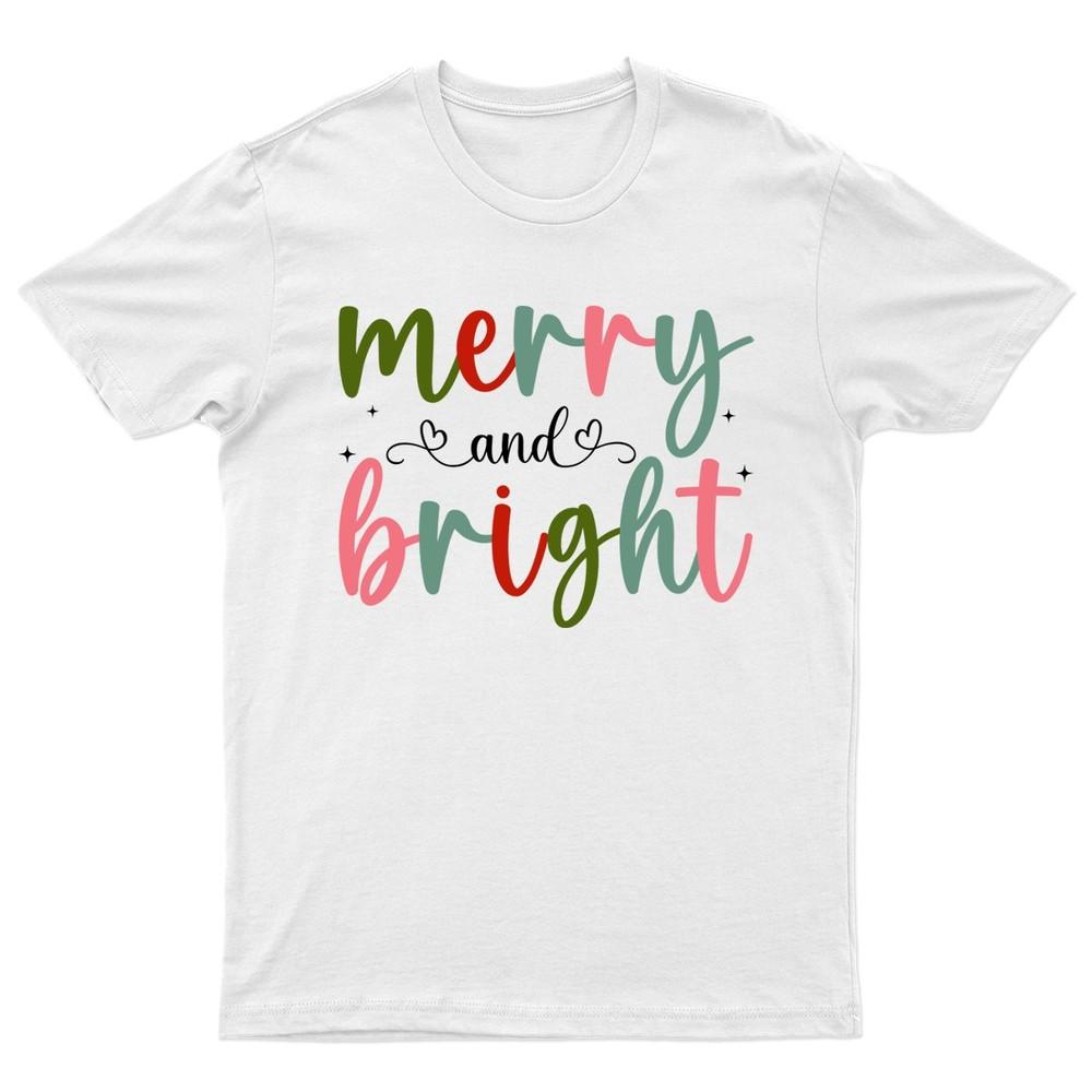 

Merry And Bright Christmas TShirt Unisex Retro Funny Womens Vintage Mens e Unisex T-Shirt XXL