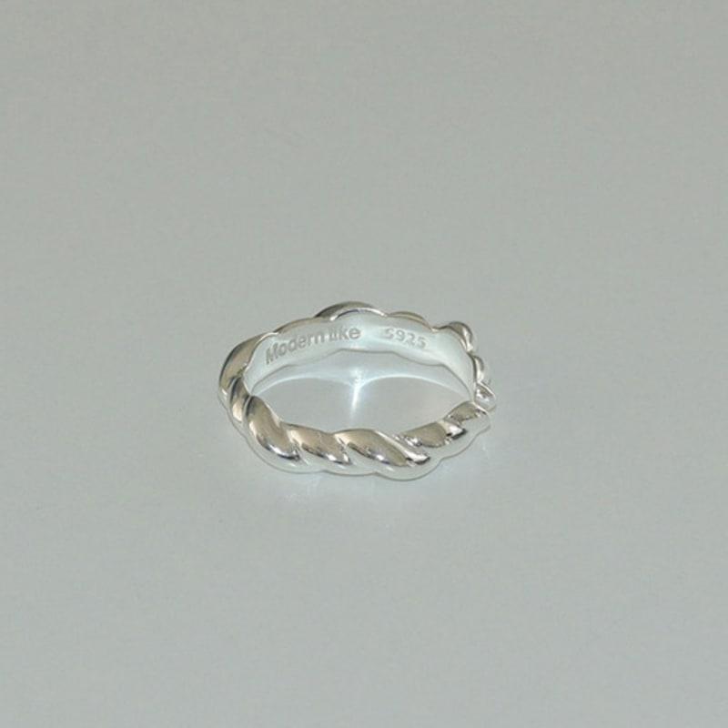 modernlike silver 925 twisted cloud open ring