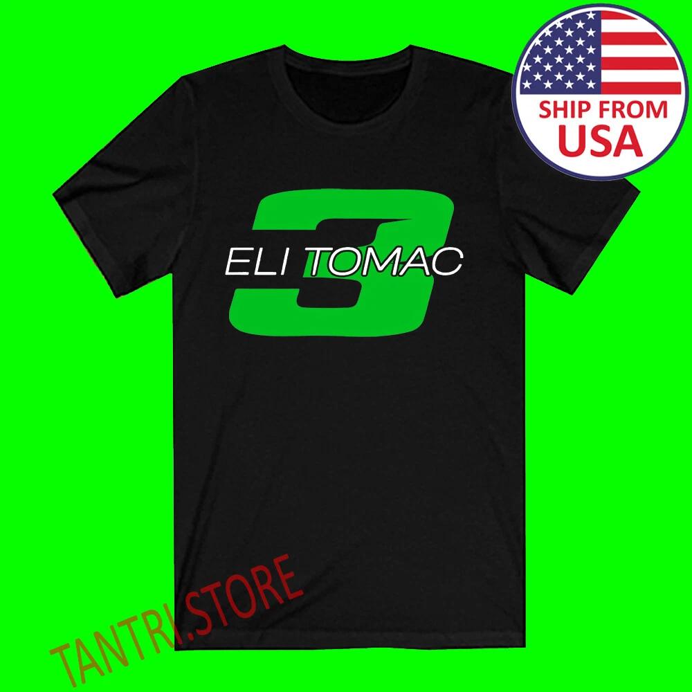 Eli Tomac 3 Motocross Champion Men s Black Size S to 3XL XL