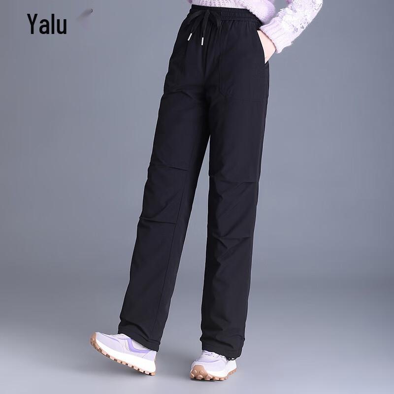 

Yalu Women s Fashion Casual Outdoor Straight-Leg Duck Down Pants XL