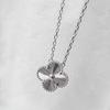 Titanium Steel Laser-engraved Lucky Four-leaf Clover Necklace for Women High-quality and Versatile Clavicle Chain