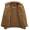 Men's Pilot Jacket - Wool Blend Plush Lined, Thick and Warm, Versatile Workwear Coat, 27% Wool, Cotton Fabric.