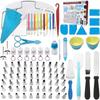 66-Piece Cake Turntable & Decorating Set: Piping Bags, Tips, Decorating Pens & Tools