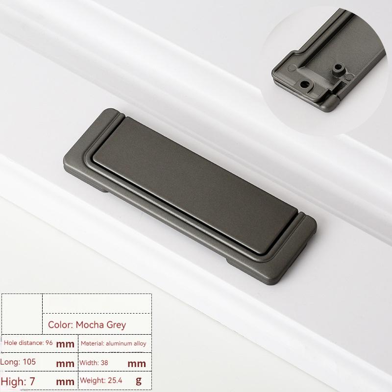 Simple Flat Concealed Buckle Drawer Cabinet Handle Invisible Gusset Furniture Hardware Aluminum Alloy Cabinets Closets Handle