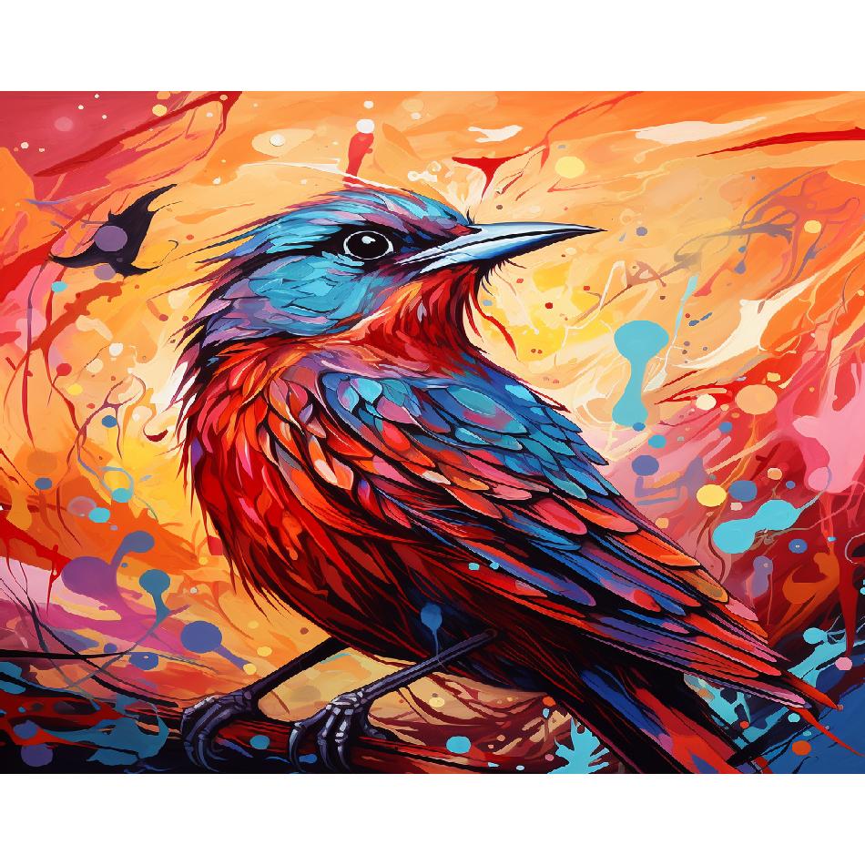 

Рамка для акриловой живописи по номерам, наборы птиц, картины по номерам, картина по номерам, настенное искусство для взрослых, животных, домашний декор 40x50 см 40x50cm NO Frame