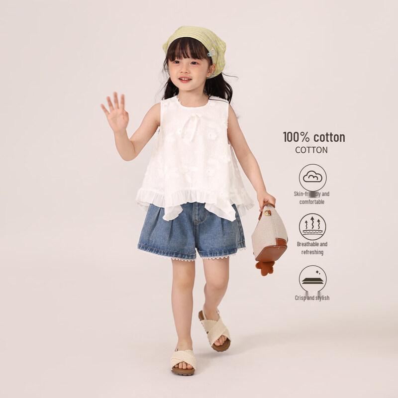 LUSON Baby Girls Summer Sleeveless Blouse 110
