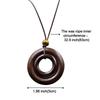 Round Clothing Pendant Retro Ethnic Sweater Necklace Gifts Vintage Leather Lanyard  Women Girls