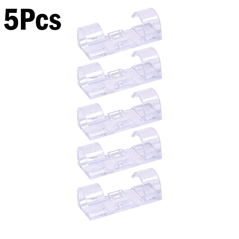 1-60Pcs Self-Adhesive Cable Clips Organizer Drop Wire Holder Cord Management for Ethernet Cable TV PC Under Desk Car Wire Clip