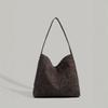 Leopard Print Bag for Women, Large Capacity, 2025 Niche Design, Fashionable and Versatile Canvas Shoulder Shopping Bag, Daily Commuter Bag